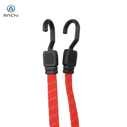 18mm 77cm elastic reflective flat bungee cord with PP coated steel hooks