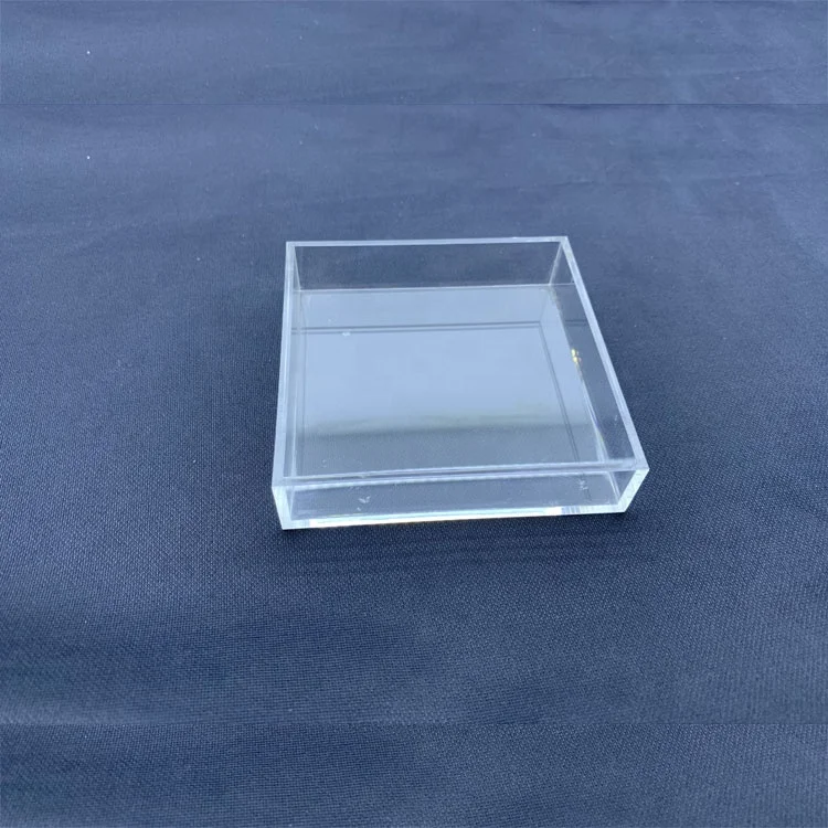 Top quality manufacture clear acrylic square tray acrylic display tray custom acrylic storage tray