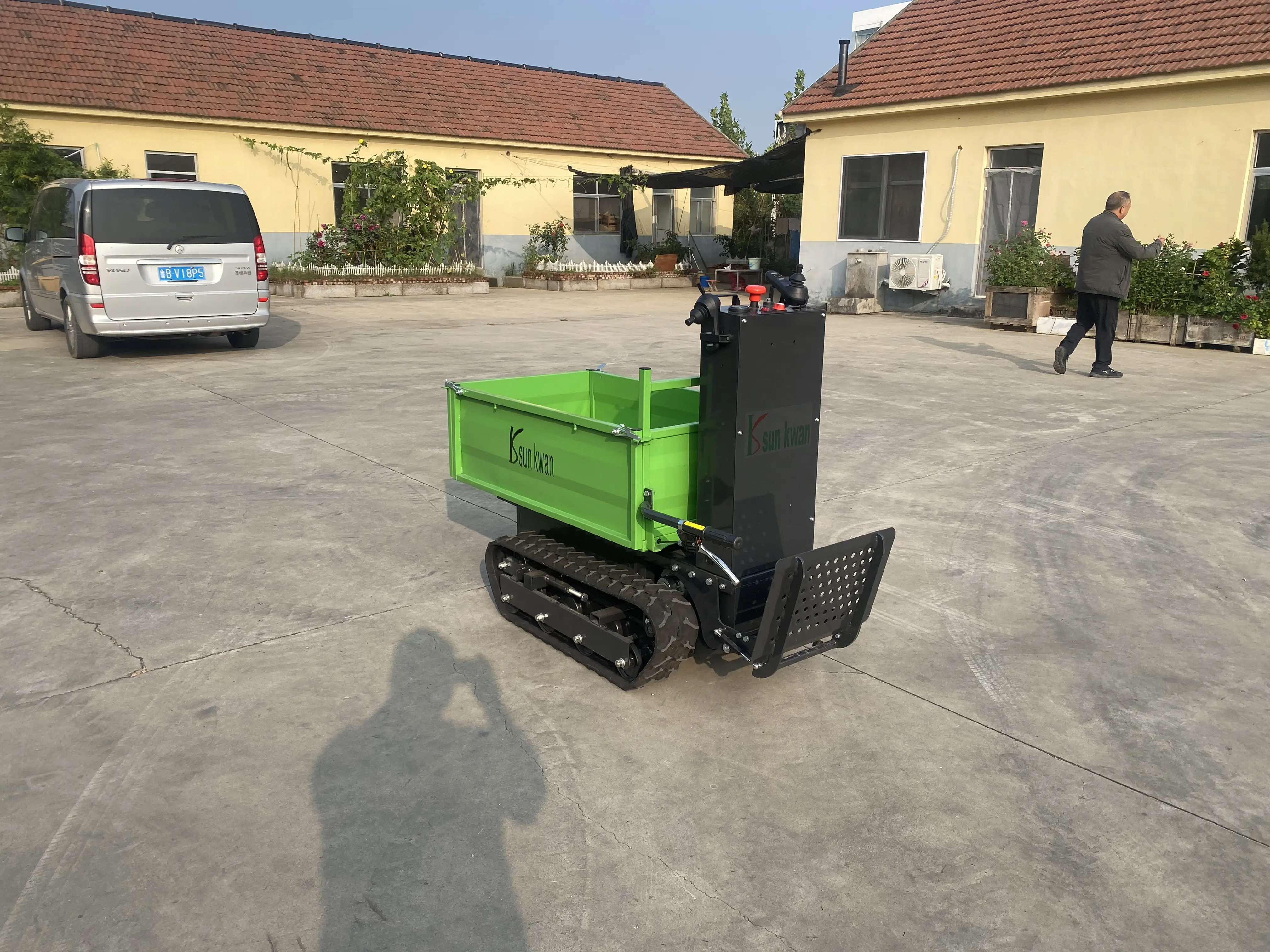 Mini Remote Control Garden Truck Dumper Front Loader Tractor Loader with Engine 1-Year Warranty Crawler Transporter for Sale