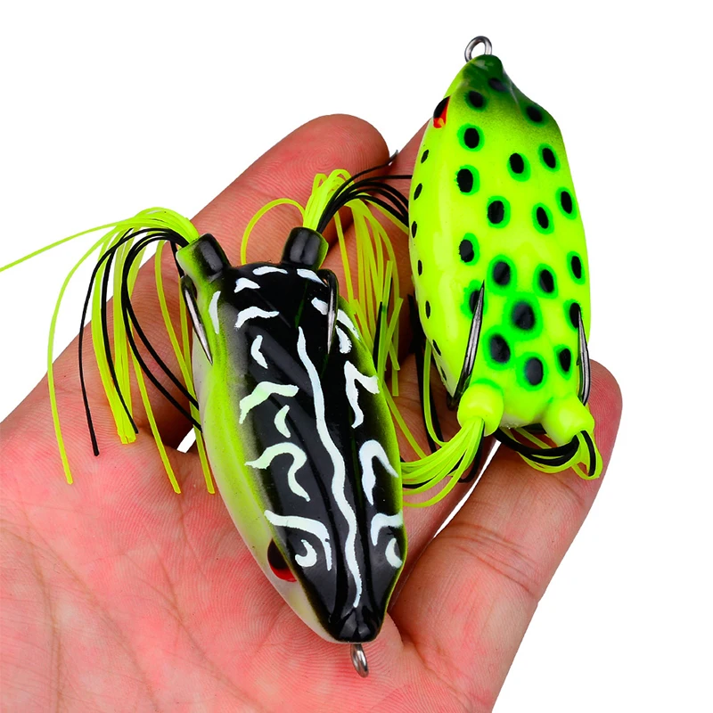 WeiHe 7cm 15g 6Colors Artificial Soft Frog Lure PVC Frog Bait Floating Frog Fishing Lures
