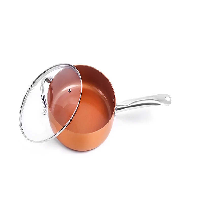 Classic Luxury Multifunctional Cookware Stainless Steel Handle Aluminum Copper Metal Wok Non-stick Pan 4PCS Set Cookware Set