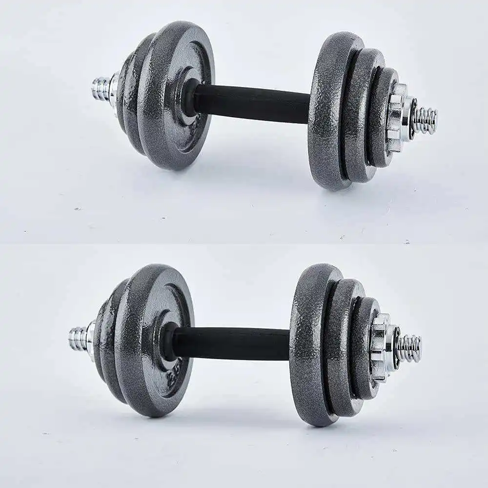 Wholesale Adjustable 15kg 20kg 30kg 50KG Dumbbell Set Weight Lifting Chrome Barbell Adjustable Dumbbell Barbell Set
