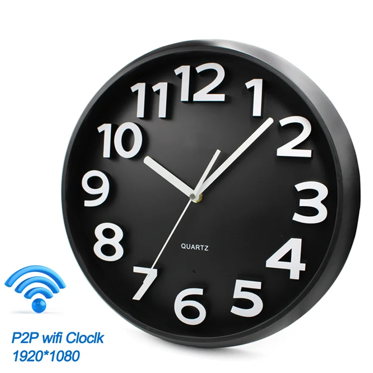 Best Seller Hidden Camera P2P  WIFI  APP Remote Control wall hanger clock camera Spy Clock spy Camera dvr