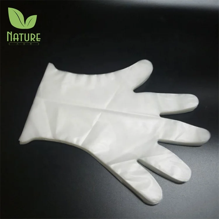 High Quality 100% Biodegradable Cornstarch Plastic Disposable Household Gloves
