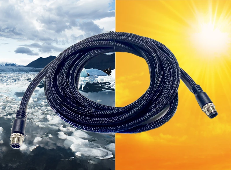 Industrial Male Female Aviation Plug Connectors Forming Connection Line 2 3 4 5 8-Core M12 Waterproof Connector