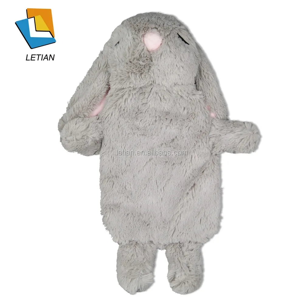 
rubber high quality hot water bottle with soft animal cover from yangzhou jiangsu 