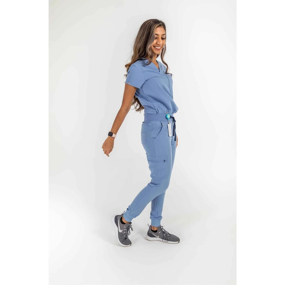 Bestex Garments Private Logo Design Jumpsuit Anti-Microbico Conjunto Uniformes Scrubs Uniforms Set Petite Size Strech Nurse Suit