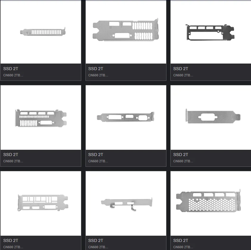 Hot Low Profile Bracket Adapter Dvi Dp Vga Baffle Port For Half Height Full-height Graphic Video Card