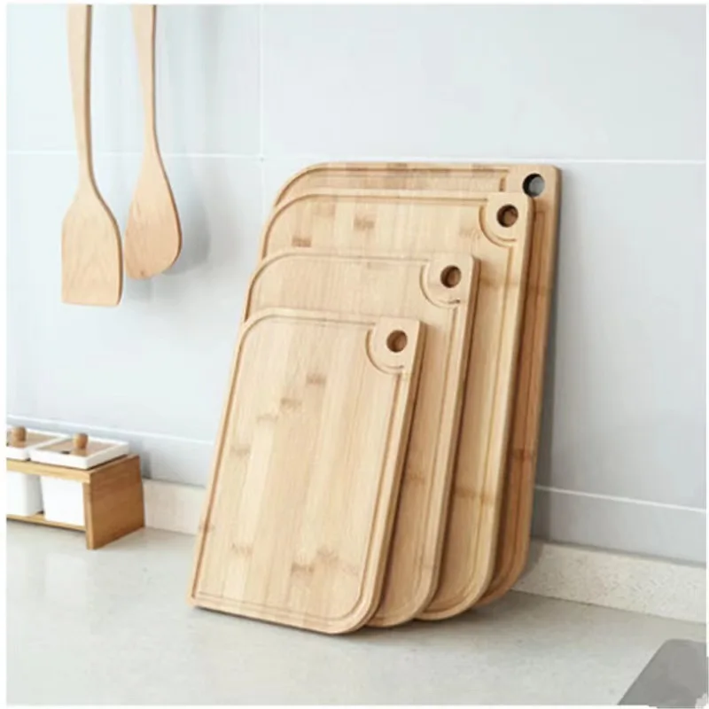 Factory custom luxury high-quality natural color organic bamboo vegetable cutting board for kitchen stove