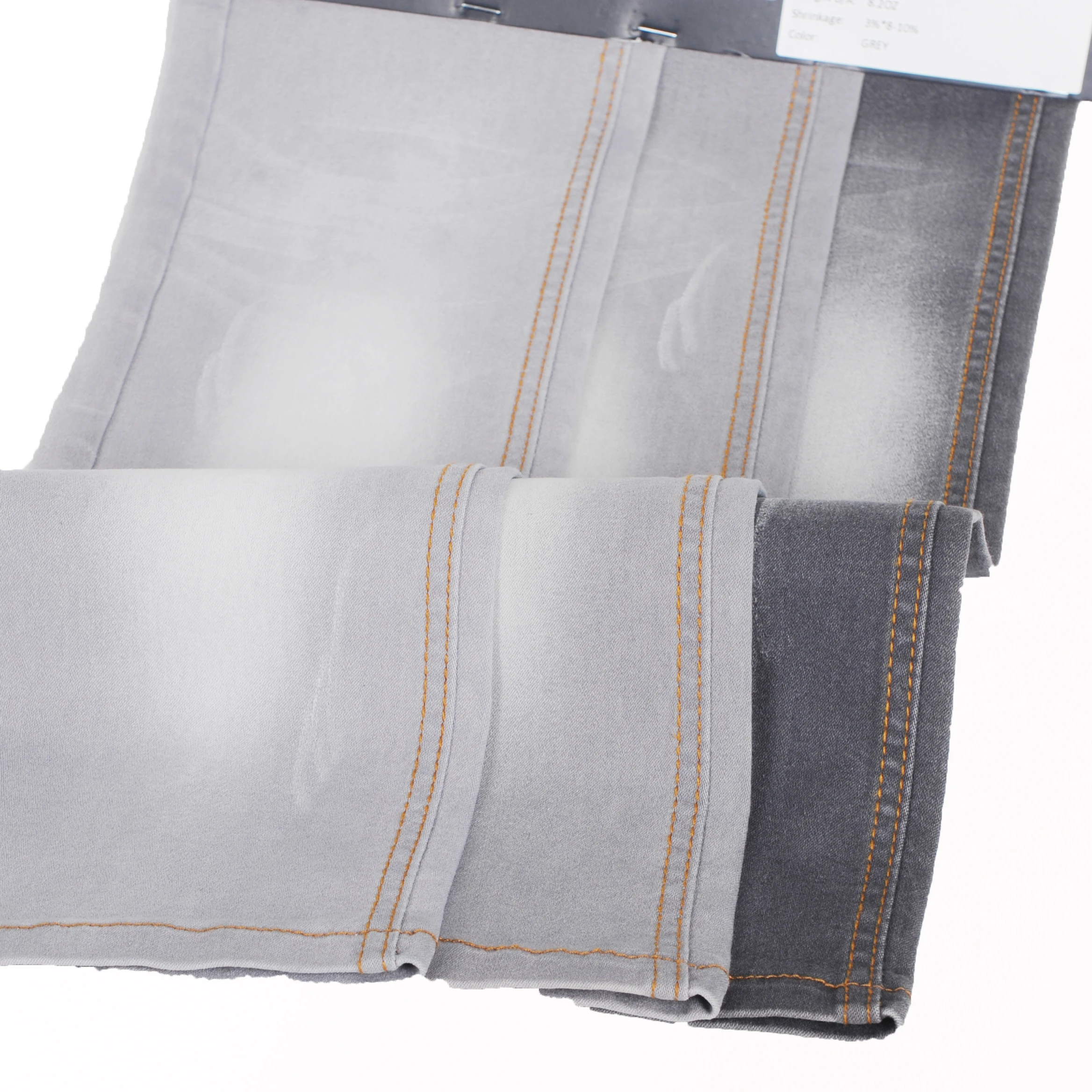 
Оптовая продажа, серый джинсовый материал, спандекс, джинсовая ткань 