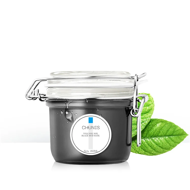Private Label Beauty Cosmetic Natural  Purifying Skin Face Deep Sea Clay Black Mud Mask