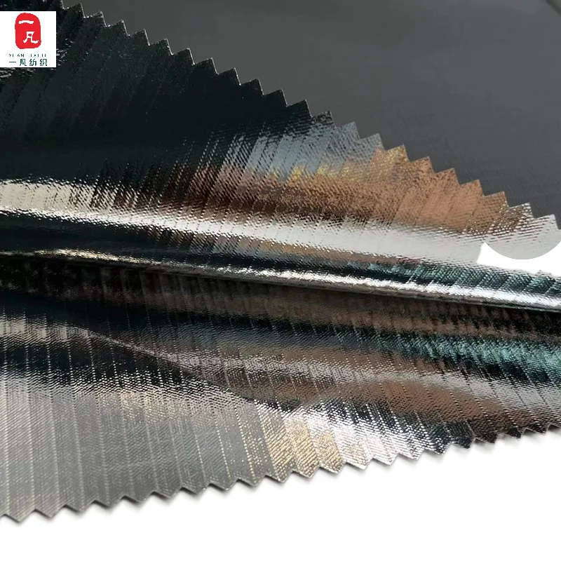 Wholesale custom highlight mirror surface plaid Oxford Fabric for shading photography reflective material