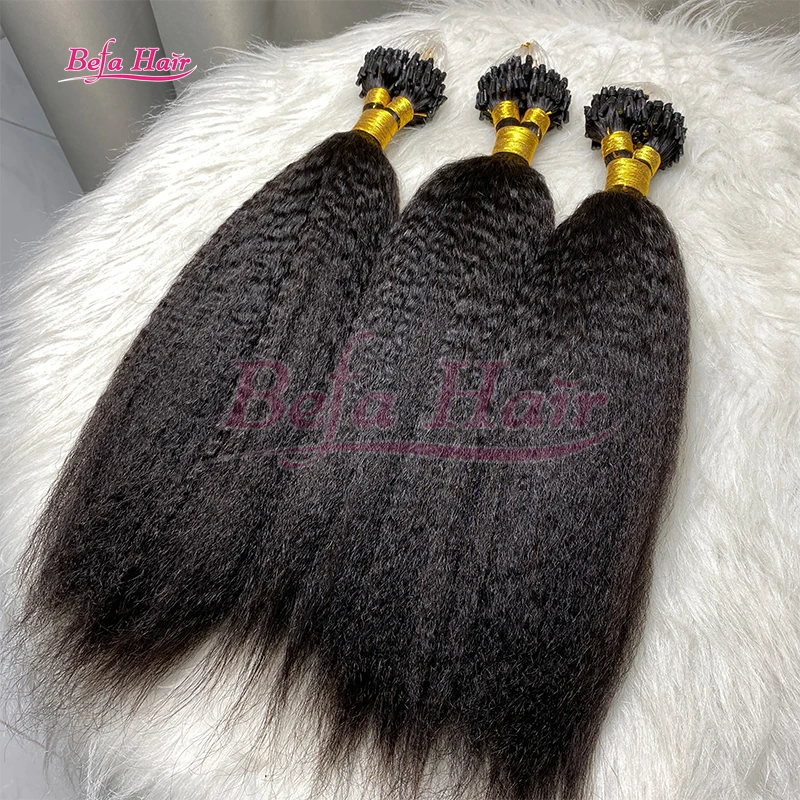 brazilian micro ring loop hair extensions raw virgin cuticle aligned Human Hair kinky Straight micro ring hair extensions
