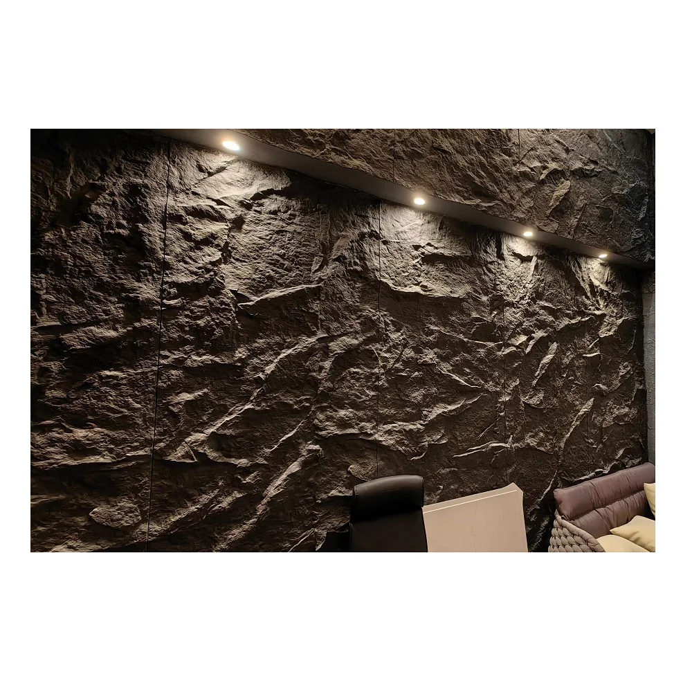 Exterior Interior 1200*600mm Decorative Building Materials Stone Panel Faux PU Rock Stone Wall Panel