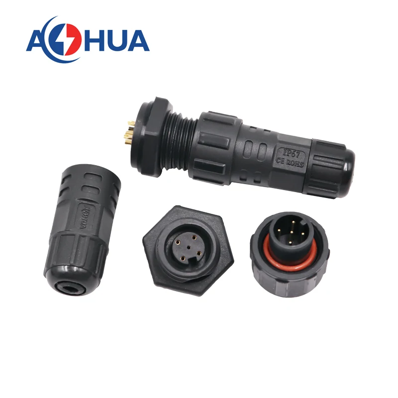 M16 Circular Panel Mount Connector Male Plug Female Connector 2 3 4 5 6 Pin 300V 110V 10A 5A IP67 Connector