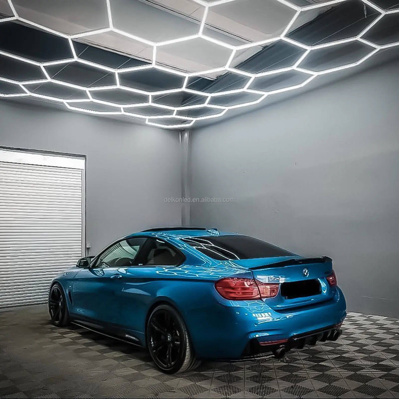 Delkon LED HEXAGON GARAGE LIGHTS HONEYCOMB FOR WORKSTATION DETAILING SHOWROOM OFFICE