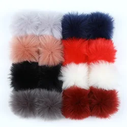 12pcs/set 10cm Multicolor Hat Ball Pom Pom Handmade DIY Artificial Raccoon Ball Wholesale Cap Faux Fox Fur PomPom