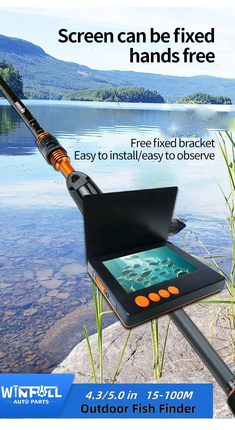 2024 New Fish Finder UHD Underwater Camera Visual Anchor Fish Finder 5.0 Inch Screen 20M Line