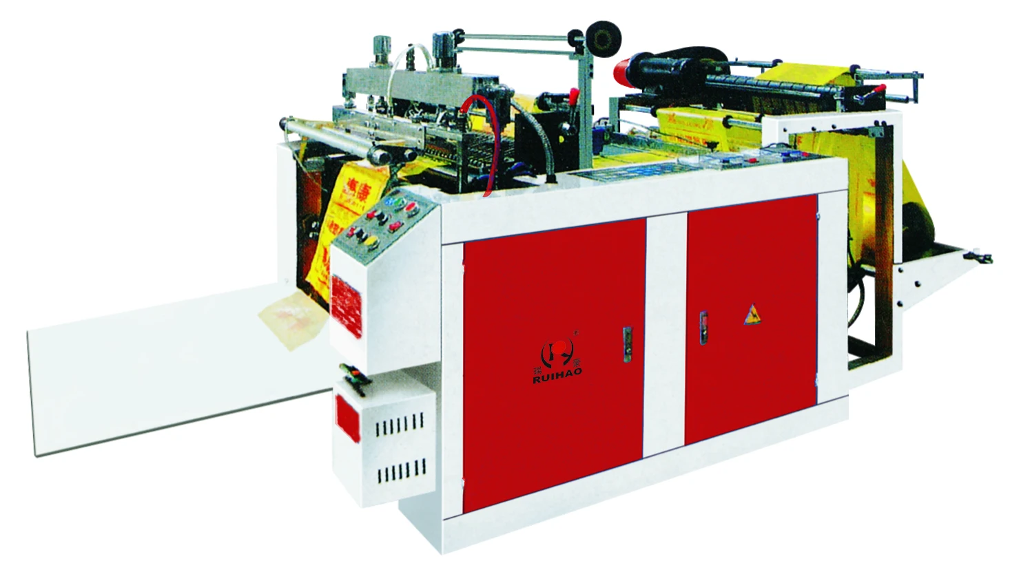 Two Line Automatic High Speed Plastic T shirt Bag Making Machine