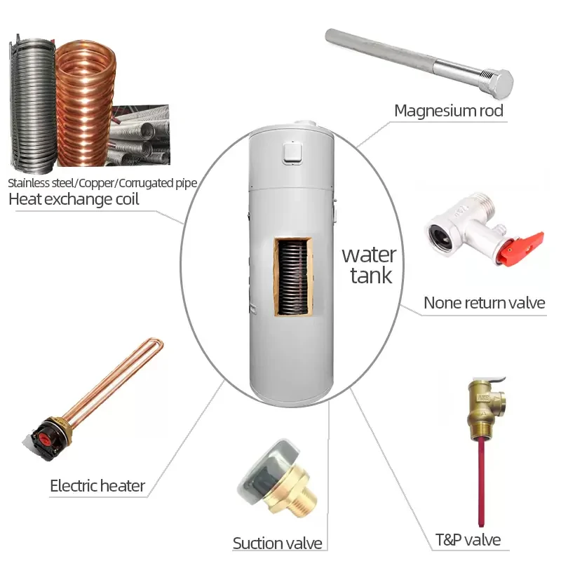 Wholesale/Custom 1.5KW 100L-1000L Stainless Steel Heat Pump Newest Durable Hot Water Tank For Hotel Commercial Household