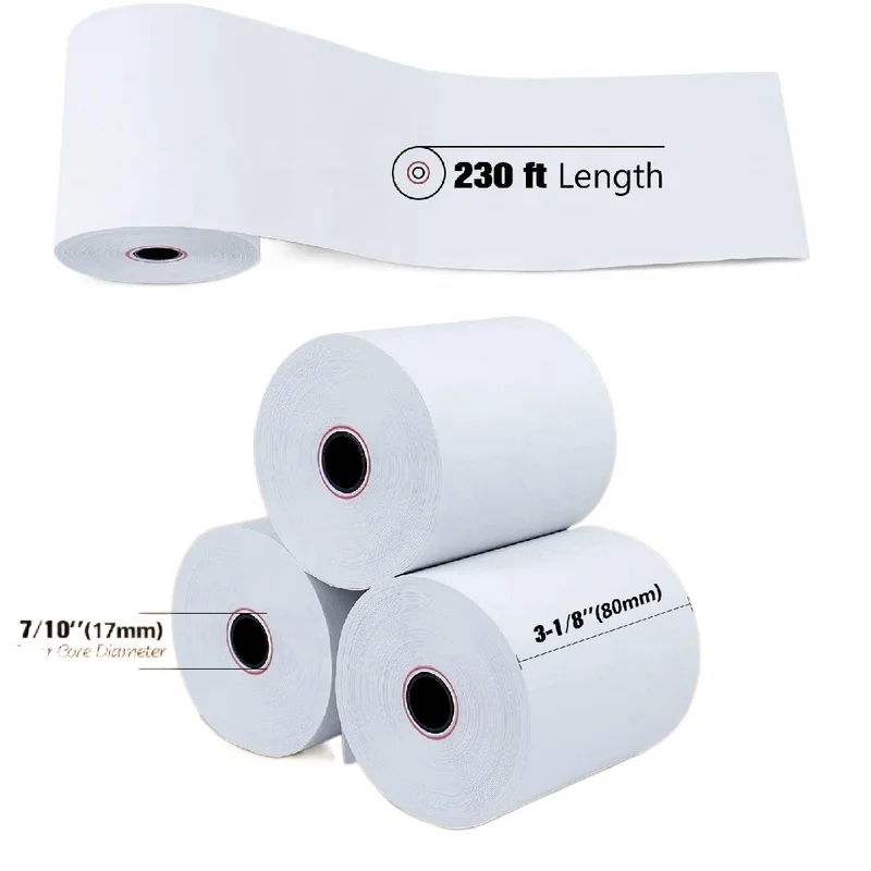 pos paper 3 1/8 x 230 thermal printer paper roll with BPA free paper for USA market different sizes