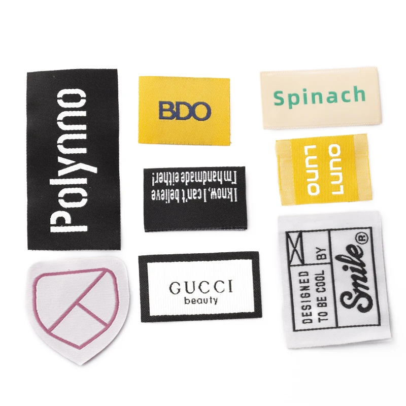 Custom Garment Labels Diy brand logo Fabric Tag cloth label For Apparel Clothing patch Woven Label