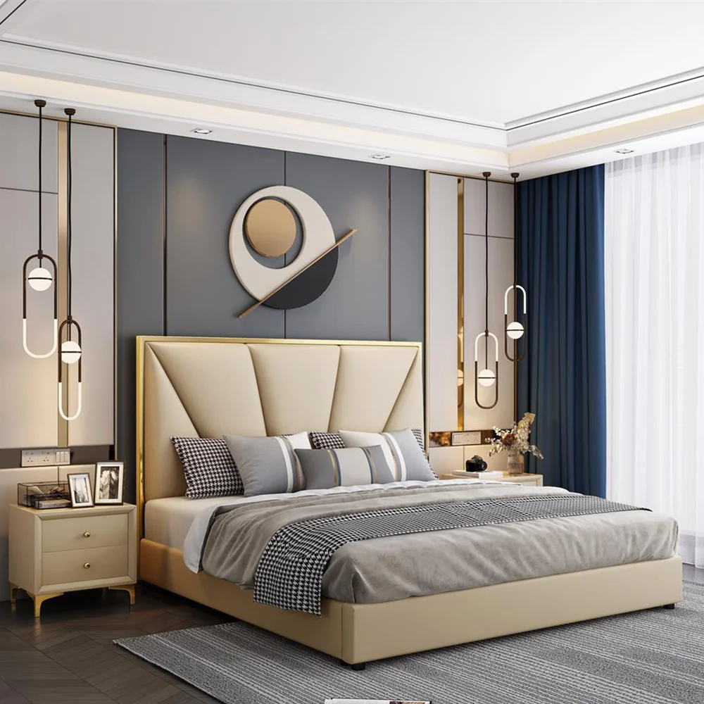 Hotel New Modern Bedroom Bed Furniture Soft Beds