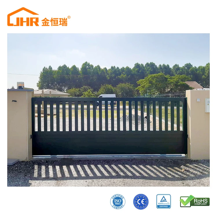 Heavy Duty Decorative Modern Driveway Swing Gates Security Metal Entrance Front Electric Sliding Gate