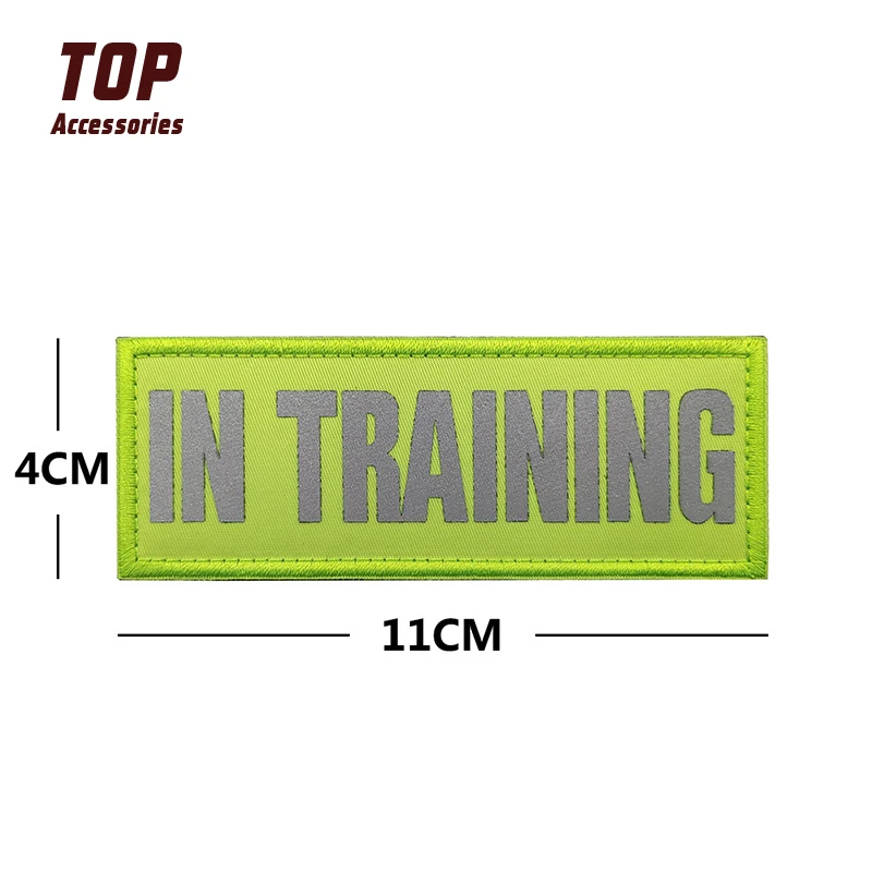 Reflective Hook and Loop Embroidery in Training Service Dog Patches Handmade Patches for Clothes Embroidered Fabric Cotton PVC