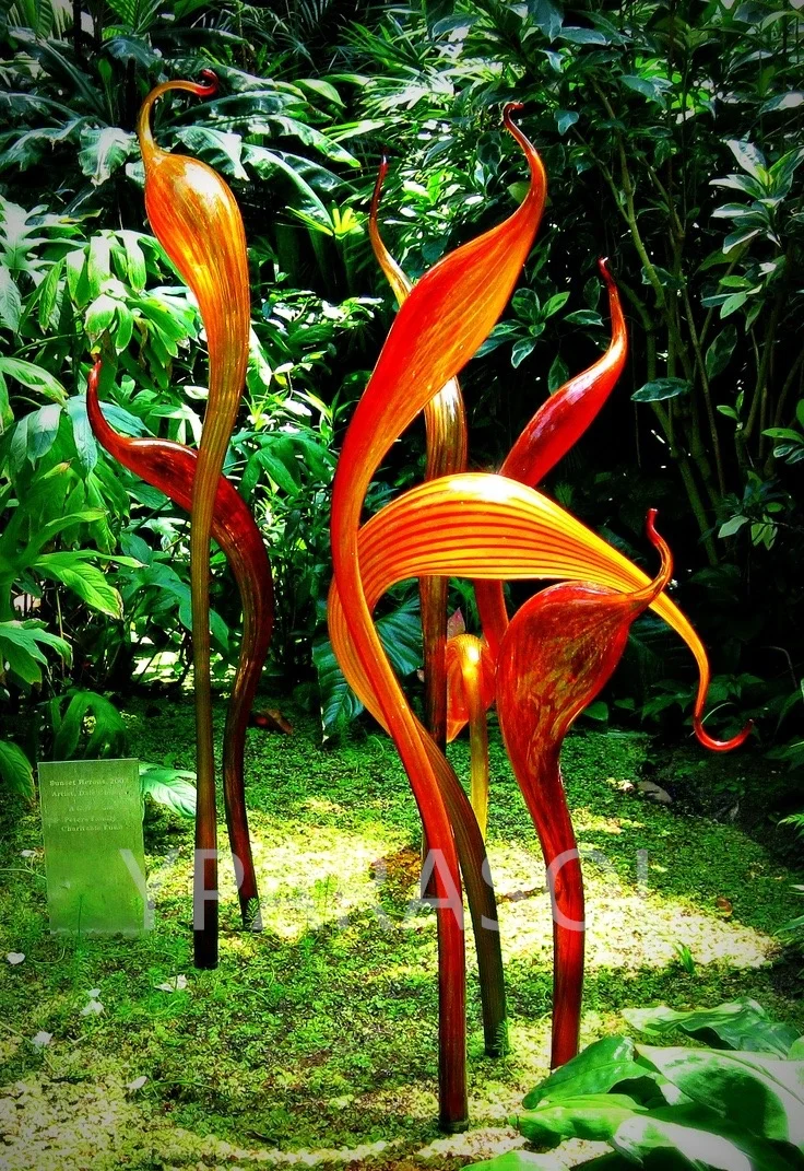 New Design Outdoor Christmas Decorations Factory Price Modern Art Customize Murano Glass Sculpture