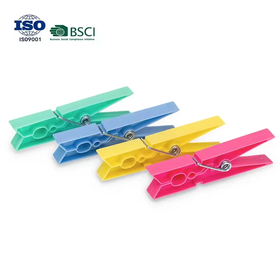 Large 9.7cm Single-Tier Plastic Bag Clips Metal Spring Cloth Pins for Clothes and Kitchen Use Shoes and Food Cloth Pegs