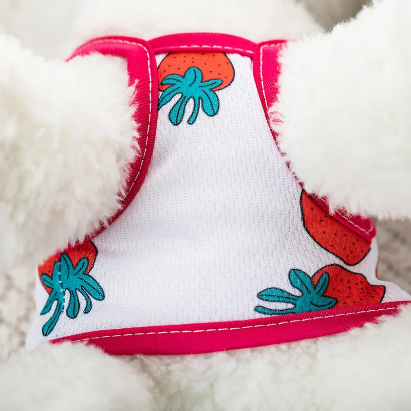 Wholesale Pet Clothing Cute Multicolor Fruit Design Dog Shirts Pet Puppy Cloth Soft Polyester Summer Dog Clothes