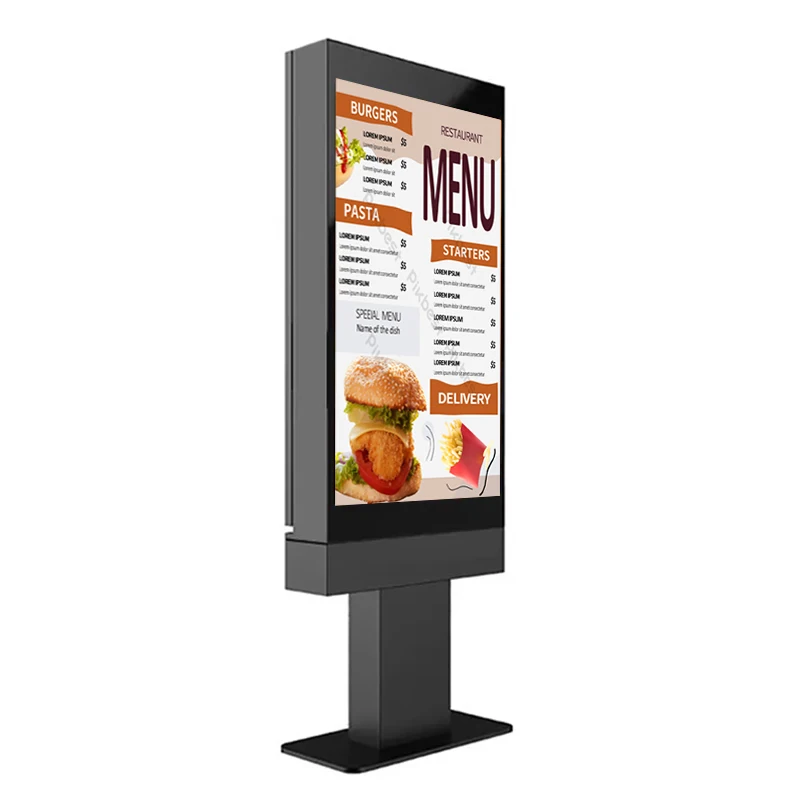 Samidisplay Outdoor Advertising Poster Restaurant Fast Food Lcd Display Digital Drive Thru Menu Board