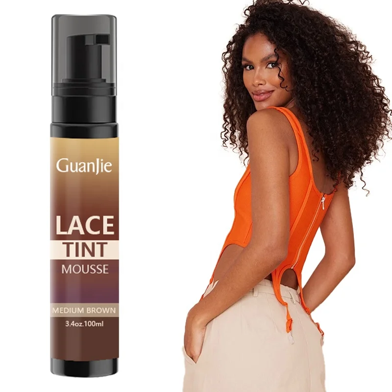 curling braiding hair Lace Tint Spray 3 Color New Arrival Hair Extension Tool Lace Tint Spray Foam Mousse Lace Tint Mousse