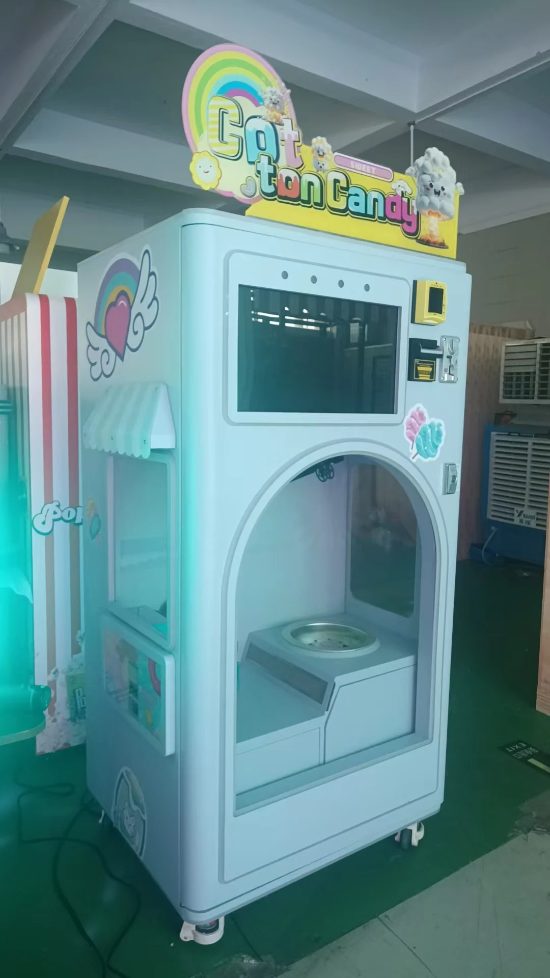 Coin Operated Automatic Cotton Candy Vending Machine Smart Smoothie Vending Machine With Bill Card Payment