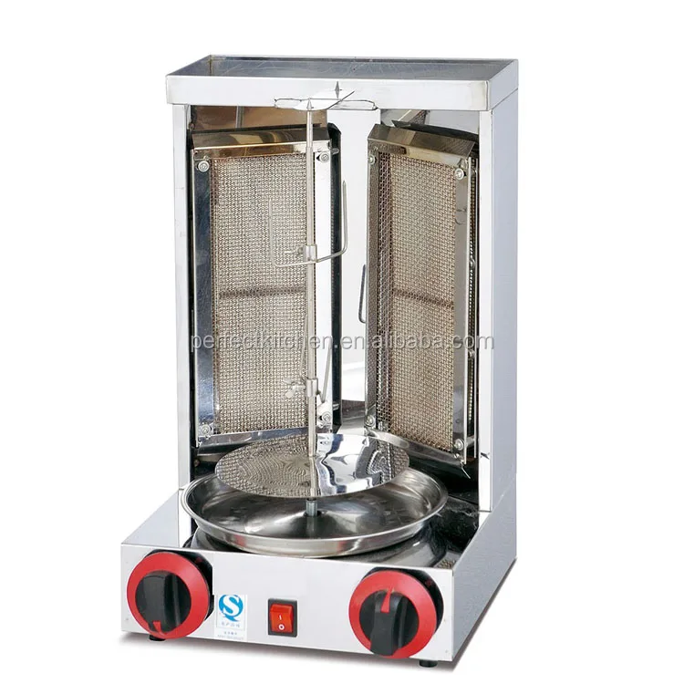 Hot Sale Two burners Gas  Doner Kebab Machine Chicken mini Shawarma Grill  machine