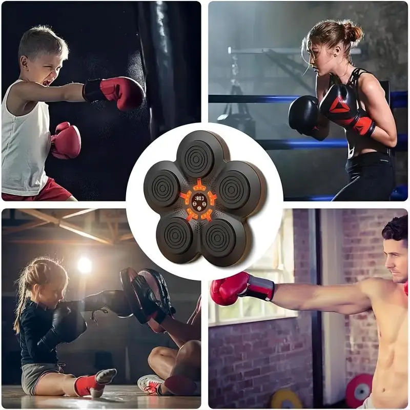 Boxing Punching Pads Machine Focus Training With Smart Electronic Wall Target With Music