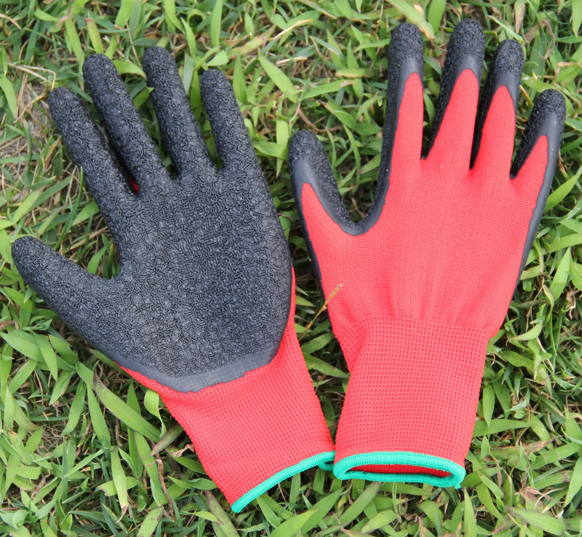 High Quality Top Gloves 13 Gauge Latex Gloves Price / Making Machine Nylon Liner, Latex Coated Gray, Black 12000pairs 23-26cm