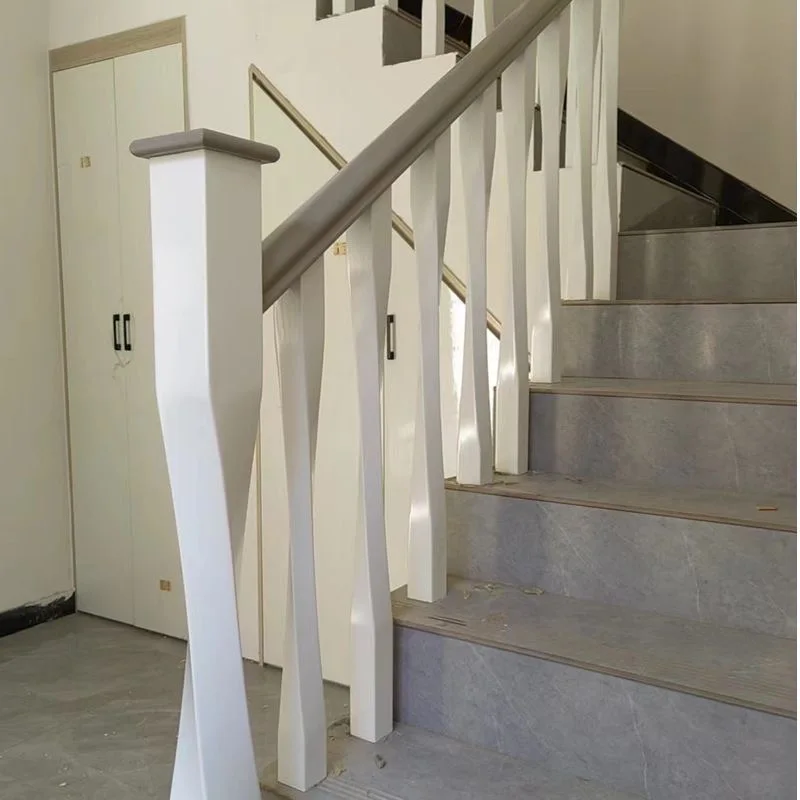 Professional Manufacture interior Solid Wood Staircase Railing Modern Luxury Stair Railings Easy Install Wood stair railing