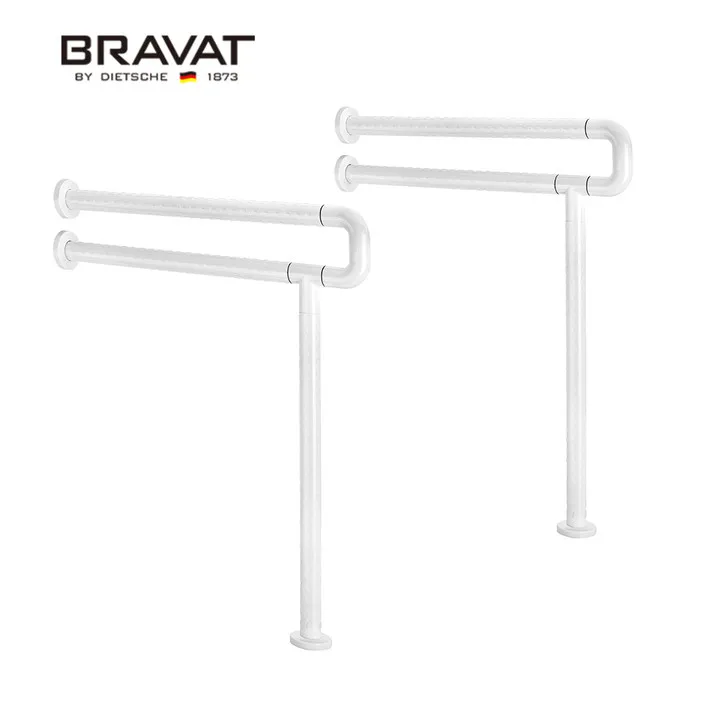 Bravat Straight Home Hospital Anti Slip Abs Plastic Disabled Bathroom Handrail Handicap Safety Grab Bar Shower Toilet Grab Rail