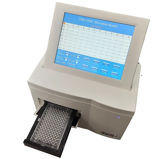 China made high-end product clinical  Elisa  plate microplate reader HBS-1096c price can measurement wavelength rang340-1000nm