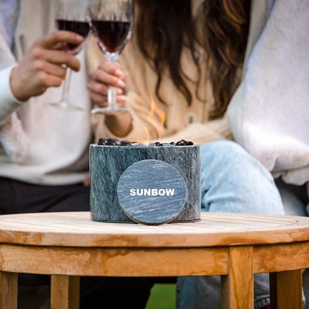 SUNBOW натуральная мраморная настольная чаша для костра переносной камин с биоэтанолом бездымный мини-камин дома и