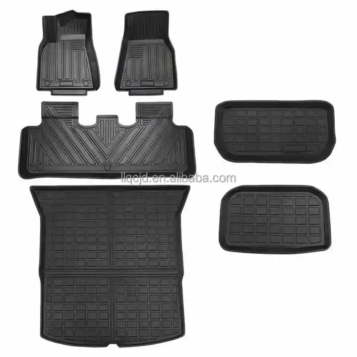 4-Piece 3D TPE PVC Rubber Car Floor Mats Perfect Fit Ford Ranger/Focus/Fusion/Escape/Bronco Sport Compatible Honda Ram Tesla 3