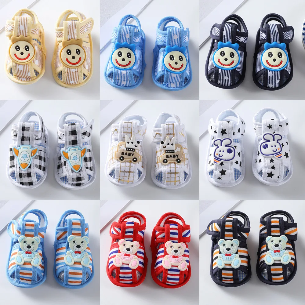 2024 New Baby Sandals 0-1 Year Old Summer Baby Shoes Soft Sole 2-4-6-8 Months Newborn Shoes