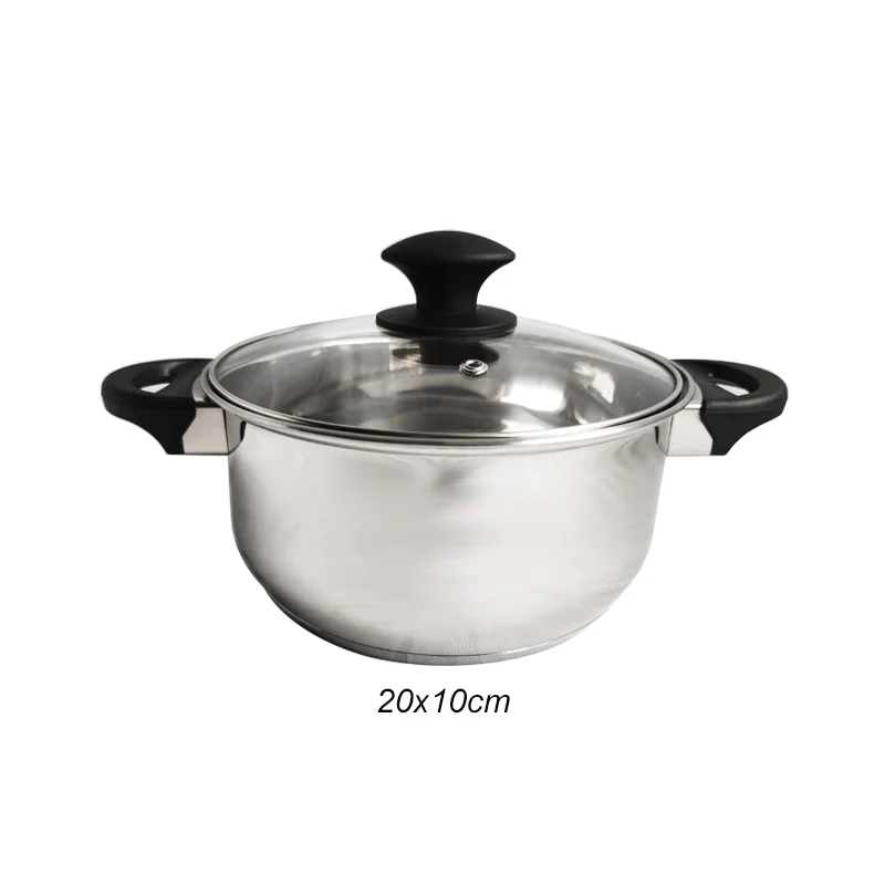 LFGB 4PCS Wholesale Kitchen Utensils Cooking Pot Bakelite Handle Casseroles Set 304 Stainless Steel Cookware Sets
