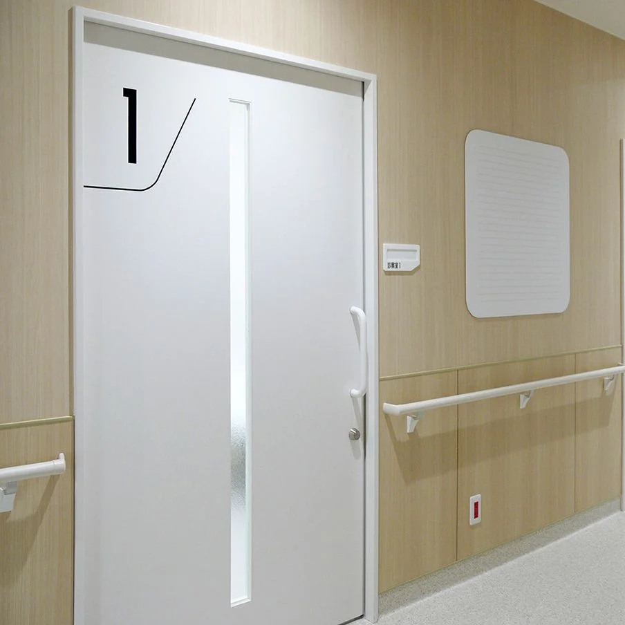 Hospital emergency exit door acoustic wooden fire resistant door fire rated hotel door