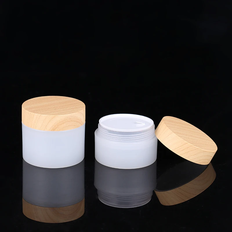 10 30 50 150 200 380 g Empty Double Heavy Wall Plastic PP Cream Jar with water transfer printing Lid