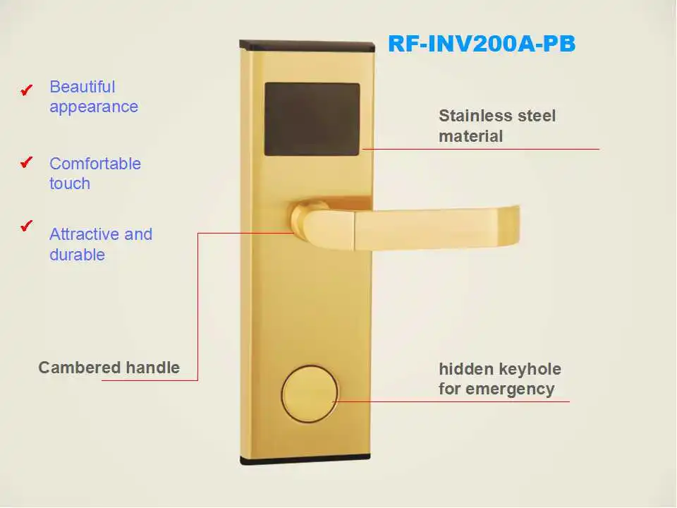 
electronic card key RFID access control hotel card door lock 