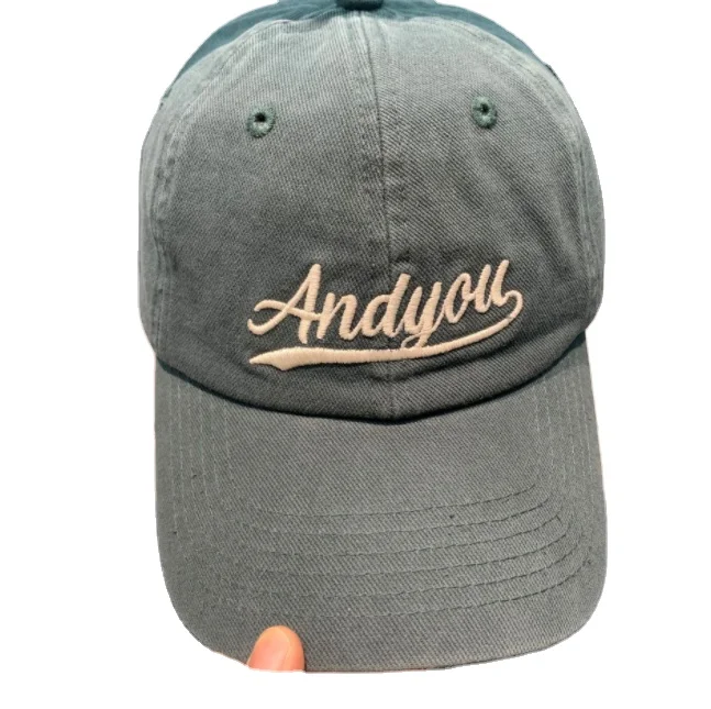 The new Korean version of the washed three-dimensional embroidery letter peaked cap casual trend baseball cap