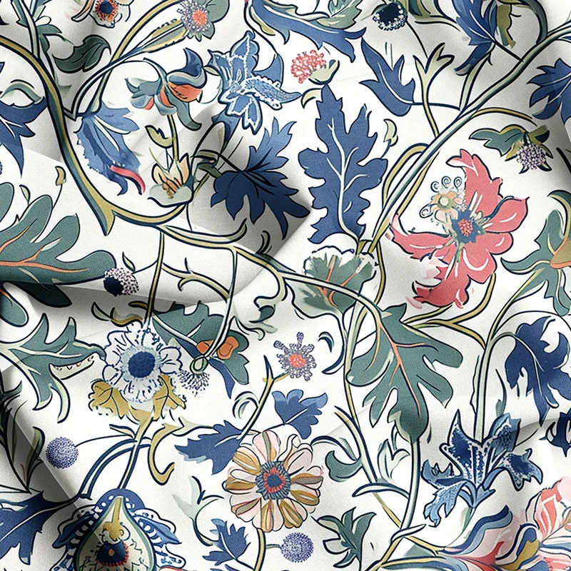 Comfortable Breathable Custom Printed Tencel Fabric 100 Tencel Fiber Twill Fabric